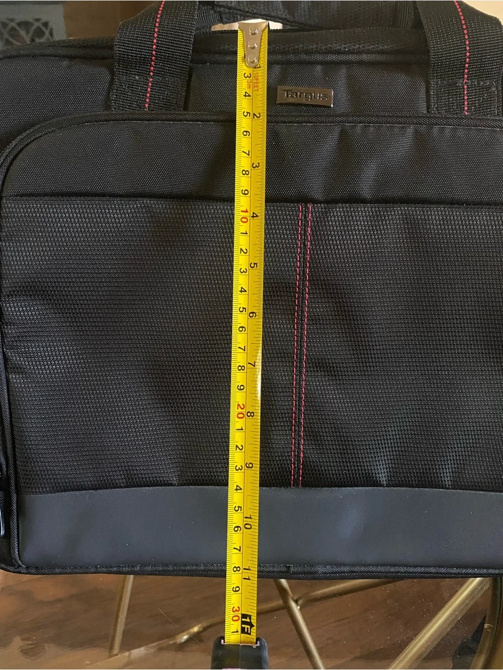 Targus Black Laptop Bag with Red Stitch Accents